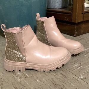Blush color boots, size 1 (not true to size)
